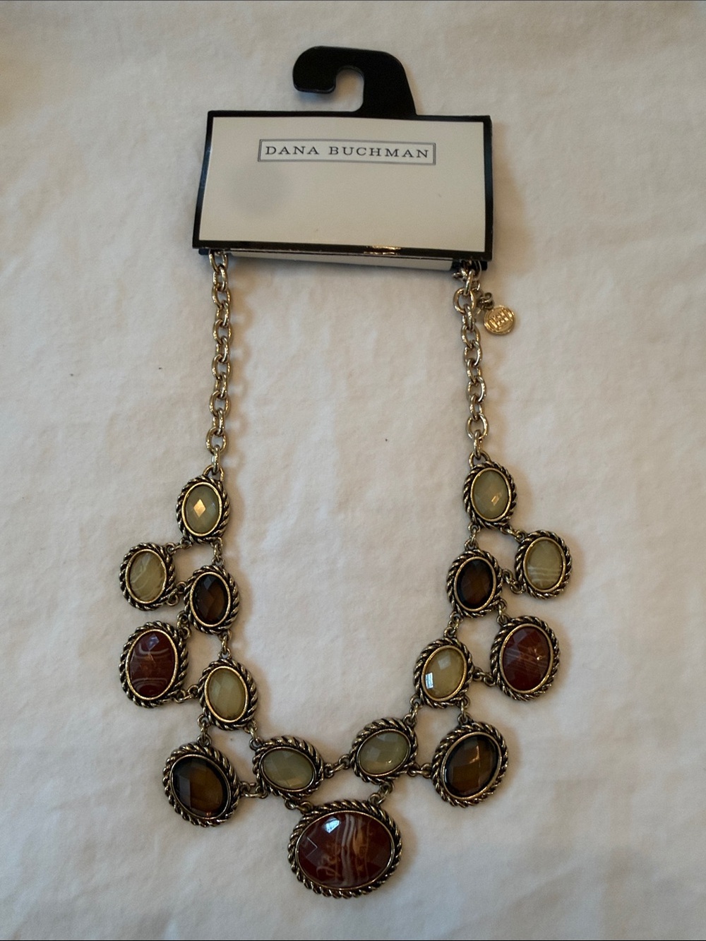 Dana Buchman Women’s Gold-Tone Multi Stone Statement Necklace